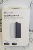 Lot to Contain 2 Boxed Brand New Blue Flame Voice Wall Chargers with Portable, Removable Battery