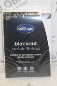 Brand New Pair Size 66 x 54" Silent Night Blackout Curtain Linings RRP £65 (Pictures Are For