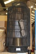 Boxed Enden Lighting Light Living Black Cage Table Lamp RRP £105 (14794) (Pictures Are For