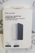 Lot to Contain 2 Boxed Brand New Blue Flame Voice Wall Chargers with Portable, Removable Battery