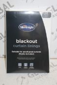 Brand New Pair Size 66 x 54" Silent Night Blackout Curtain Linings RRP £65 (Pictures Are For