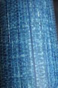 Lot To Contain 2 Rolls Faux Grasscloth Blue Designer Wallpaper Combined RRP £160 (13482) (Pictures