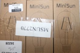 Lot To Contain 3 Boxed Mini Sun Pear Shaped LED Filament Bulbs Combined RRP £75 (16228) (Pictures