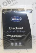 Brand New Pair Size 66 x 54" Silent Night Blackout Curtain Linings RRP £65 (Pictures Are For