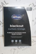 Brand New Pair Size 66 x 54" Silent Night Blackout Curtain Linings RRP £65 (Pictures Are For