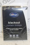 Brand New Pair Size 66 x 54" Silent Night Blackout Curtain Linings RRP £65 (Pictures Are For