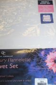 Gavino Cavallia Luxury Flannalette Double Duvet Cover Set RRP £50 (Pictures Are For Illustration