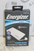Lot To Contain 2 Boxed Energiser Type C XP10002CQ Power Banks Combined RRP £70 (Pictures Are For
