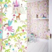 Lot To Contain 2 Brand New Rolls Of Imagine Woodland Fairies Designer Wallpaper Combined RRP £90 (