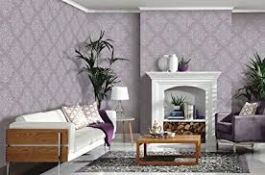 Lot To Contain 3 Brand New Art House Vintage Cardinale Mauve Wallpaper Combined RRP £60 (Pictures