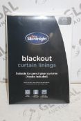 Brand New Pair Size 66 x 54" Silent Night Blackout Curtain Linings RRP £65 (Pictures Are For