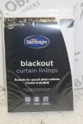 Brand New Pair Size 66 x 54" Silent Night Blackout Curtain Linings RRP £65 (Pictures Are For