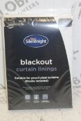 Brand New Pair Size 66 x 54" Silent Night Blackout Curtain Linings RRP £65 (Pictures Are For