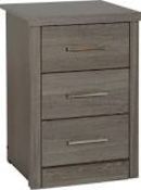 Lisbon 3 Drawer Bed Side Table RRP £60 (18030) (Pictures Are For Illustration Purposes Only) (