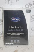 Brand New Pair Size 90 x 54" Silent Night Blackout Curtain Linings RRP £110 (Pictures Are For