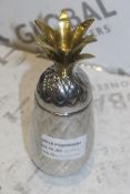 John Lewis & Partners Silver & Gold Pineapple Cocktail Shakers RRP £25 Each (930559) (911772) (