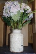 Boxed Peony Hydrangea Artificial Potted Plant With Ceramic Vase RRP £125 (939504) (Pictures For