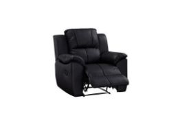 Boxed Black Recliner 1 Seater Chair RRP £599 (Pictures Are For Illustration Purposes Only) (