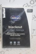 Pair Silent Night 46 x 54" Brand New Blackout Curtain Linings RRP £55 (Pictures Are For Illustration