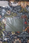 Pair Morris & Co Strawberry Fee 117 x 228cm Designer Curtains RRP £110 (804505) (Pictures Are For