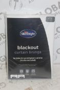 Brand New Pair Size 90 x 54" Silent Night Blackout Curtain Linings RRP £110 (Pictures Are For