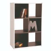 Boxed Trinity White And Black Bookcase/Shelving Unit RRP £65 (399479) (Dimensions 50.50x29.10x80.