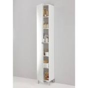 Boxed Tarragona Floor Standing Bathroom Cabinet In White RRP £140 (915-001) 33.5 x 31.5 x 195.5 (