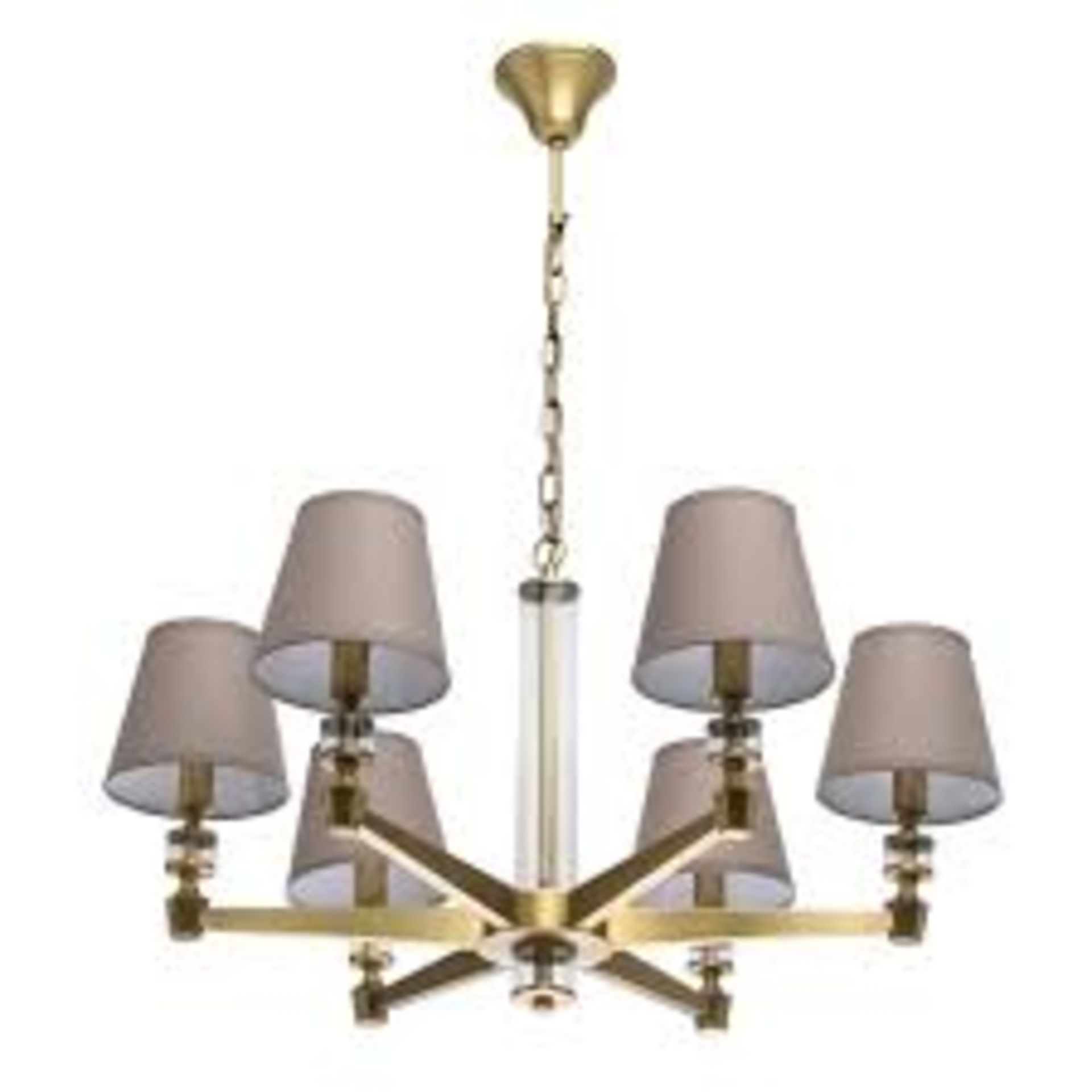 Boxed Willow Arlo Designer 6 Light Shaded Chandelier Ceiling Light RRP £280 (16543) (Pictures Are