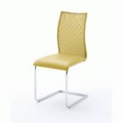 Boxed Kim Kury Faux Leather With Mesh Back Dining Chair RRP £65 (KIMC43CU) 43 x 95 x 55cm (