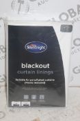 Brand New Pair Size 90 x 54" Silent Night Blackout Curtain Linings RRP £110 (Pictures Are For