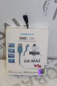 Momax 1 Link 3 in 1 Fast Charging Sync USB Cables RRP £30 Each (Pictures Are For Illustration
