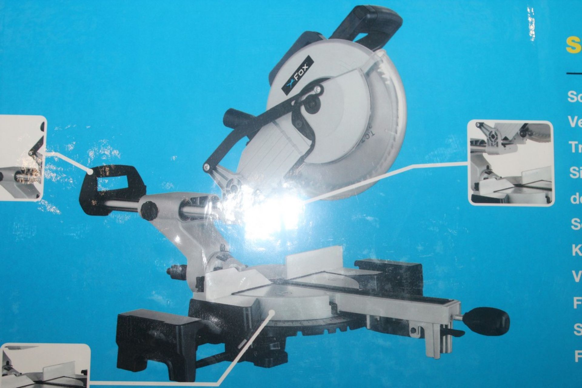 Boxed Fox F36-252E Sliding Compound Mitre Saw RRP £170 (Pictures Are For Illustration Purposes Only)