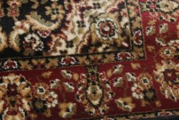 Oriental Style Black & Red Floor Rug RRP £90 (13544) (Pictures Are For Illustration Purposes