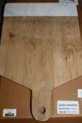 Boxed John Lewis & Partners Croft Collection Oak & Marble Chopping Board RRP £50 (983975) (