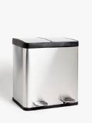 Boxed John Lewis & Partners 40 Litre 2 Section Recycling Bin RRP £75 (985111) (Pictures Are For