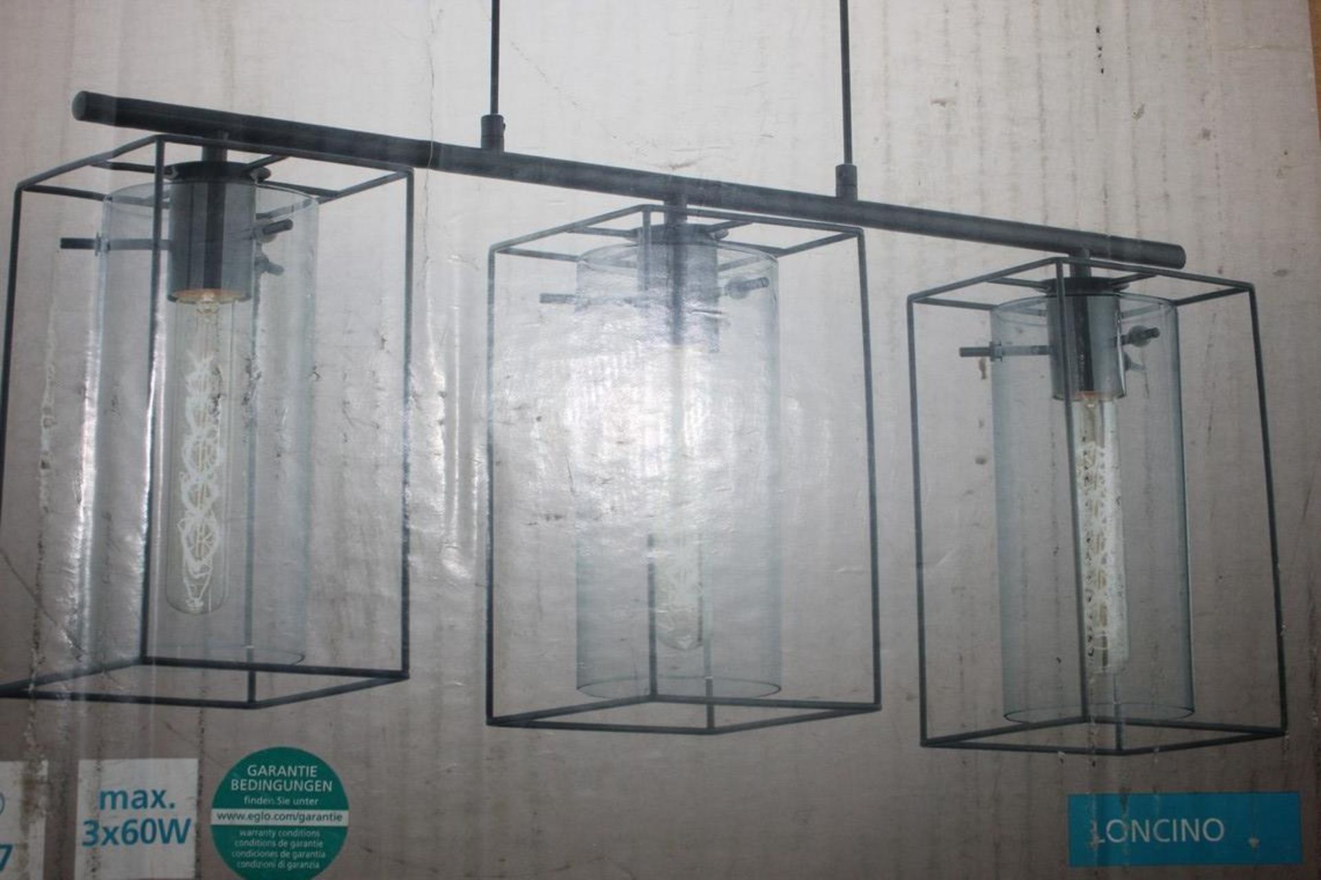 Boxed Loncino Eglo 3 Bar Ceiling Light RRP £75 (16543) (Pictures Are For Illustration Purposes Only)