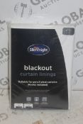 Brand New Pair Size 90 x 54" Silent Night Blackout Curtain Linings RRP £110 (Pictures Are For