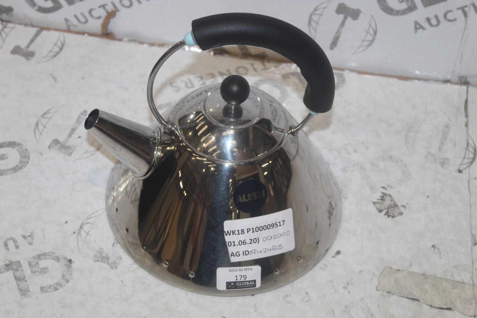 Alessi Stainless Steel Stove Top Kettle RRP £120 (942463) (Pictures Are For Illustration Purposes