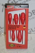 Boxed Brand New 5 Piece Insulated Screw Driver Sets RRP £30 Each (Pictures Are For Illustration