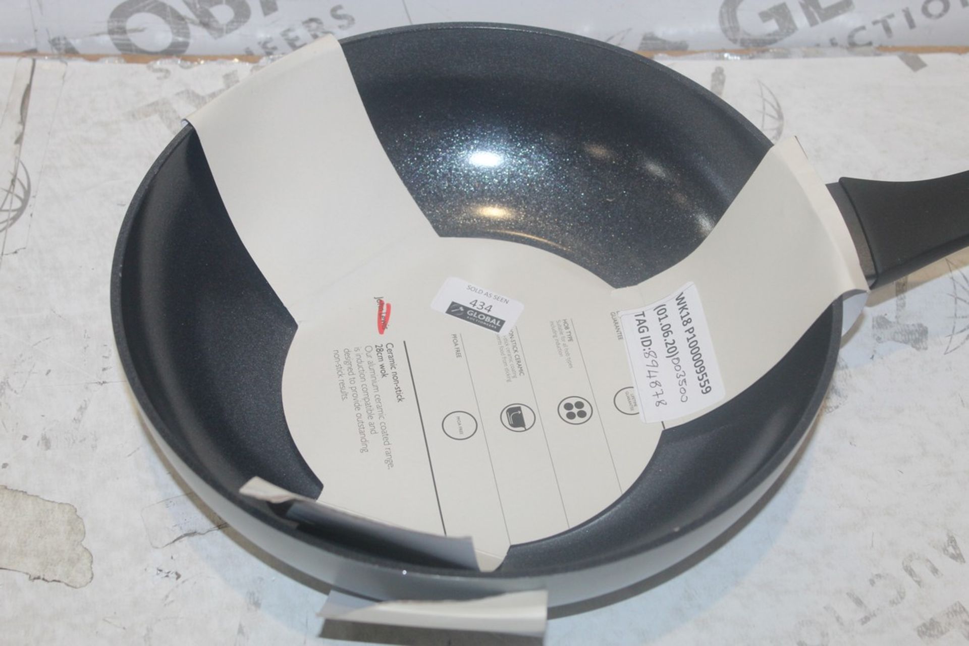 John Lewis & Partners 28cm Ceramic Non Stick Wok RRP £40 (894878) (Pictures Are For Illustration