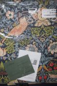 Pair Morris & Co Strawberry Thief 167 x 228cm Pencil Pleat Headed Designer Curtains RRP £150 (