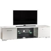 Boxed Warso White High Gloss Front LED TV Stand RRP £255 (416764) (479054) 179.30cm x 43 x 42cm (