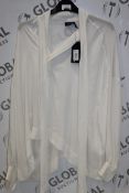 Ladies Ralph Lauren Size Small Cross Over Blouse RRP £200 (747552) (Pictures Are For Illustration