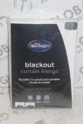 Brand New Pair Size 90 x 54" Silent Night Blackout Curtain Linings RRP £110 (Pictures Are For