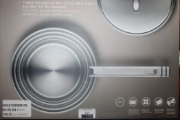 Boxed John Lewis Classic 3 Piece Sauce Pan Set RRP £110 (862818) (Pictures For Illustration Purposes