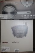 Boxed Assorted Items To Include John Lewis Classic 12cm Sauce Pan & Salad Spinner RRP £25-30 Each (