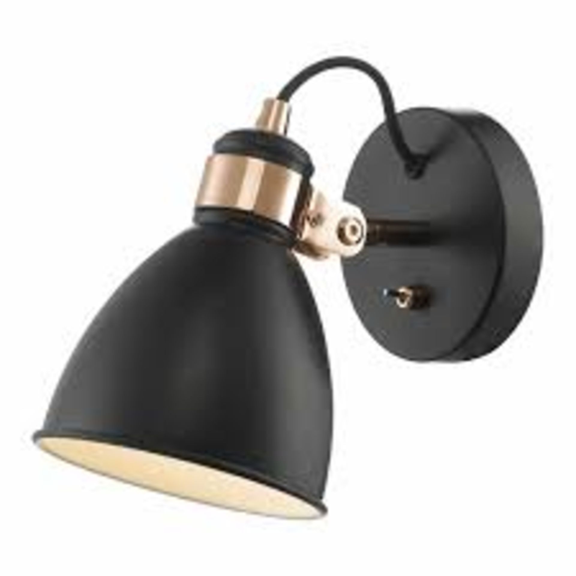 Boxed Darklighting Frederick Grey & Copper Wall Light RRP £60 (Pictures Are For Illustration
