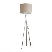 Boxed Mini Sun Tripod Floor Lamp With Roller Drum Shade RRP £60 (16816) (Pictures Are For
