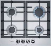 Boxed Bosch PCP6A5B90 Stainless Steel 4 Burner Gas Hob RRP £270 (CGM825300) (Pictures Are For