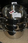 John Lewis & Partners 3 Tier Steamer Pan RRP £60 (879194) (Pictures Are For Illustration Purposes